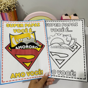 Cartão Interativo Super Papai
