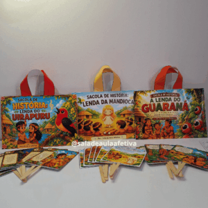 Kit Completo – 3 Sacolas de Histórias | Lendas Indígenas